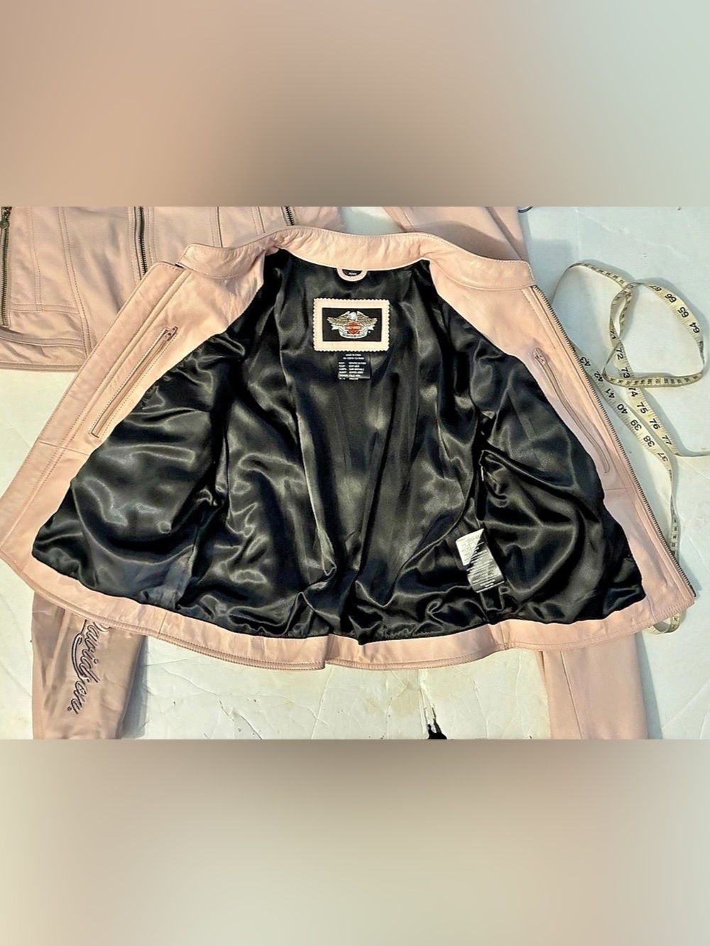 Harley-Davidson Women'Small Charisma Pink Leather Jacket Small - Picture 4 of 14